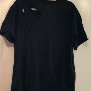 Zara black size small tee with holes